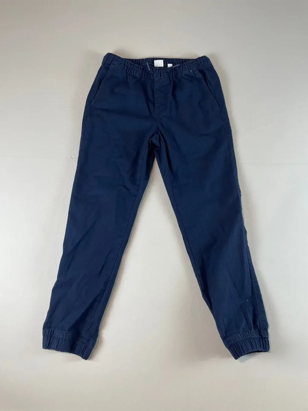 Gap Boys Twill Cargo Joggers Navy Size L (10-12) Cotton Relaxed Fit